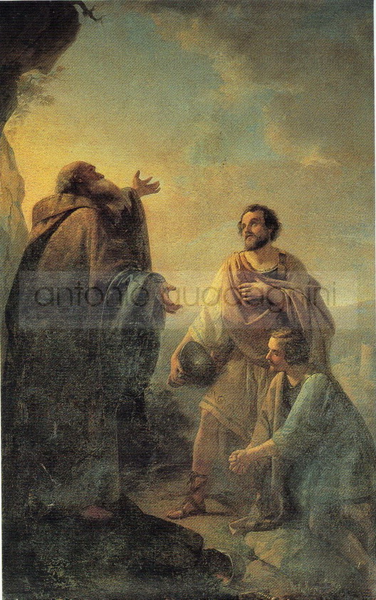 Sant'Apollonio converte Faustino e Giovita - 1854 - olio su tela cm. 250x185 - chiesa dei SS. Faustino e Giovita - Darfo (BS)